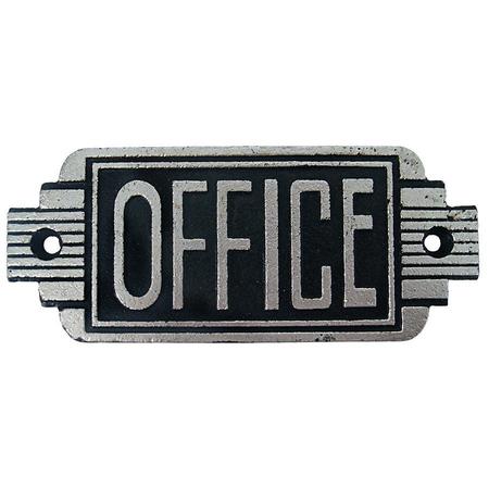 Design Toscano Streamlined Art Deco Cast Iron Office Door Sign SP3196